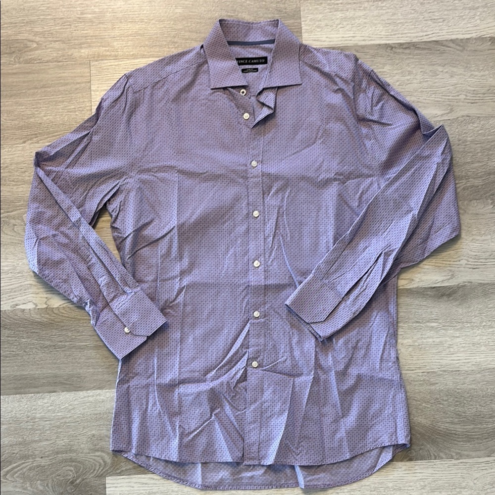 Vince Camuto Purple Dress Shirt Long-Sleeve (slim fit)​
